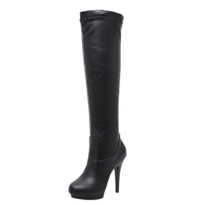 Ready to Ship Autumn Winter Summer Western Fashion Over-the-Knee Bow Slip-On Anti-static Kitten Heel Fly <b>Knitting</b> Women's <b>Boots</b> - Product Image 1