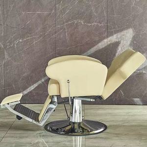 Chaise de salon de coiffure pour hommes, chaise inclinable pour pommade, chaise pivotante, confortable et moderne. - Product Image 4