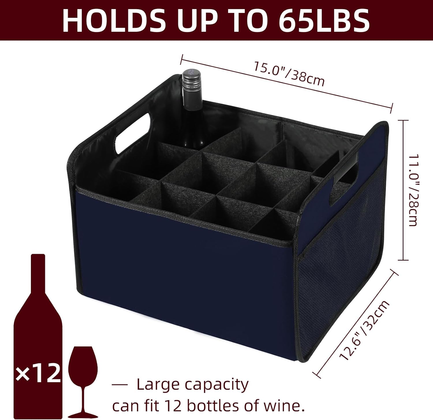 Sac Porte-Bouteilles De Vin - 12 Bouteilles, Protection Transport Et Déménagement