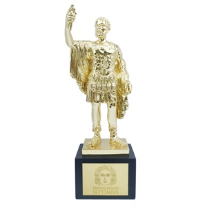 Commercio all'ingrosso della fabbrica Septimius oro lucido incisione figurina in metallo artigianato arte souvenir trofei per la coppa dell'Europa occidentale - Product Image 1
