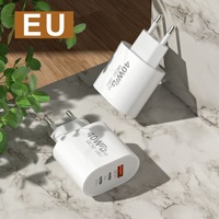 Chargeur rapide 3 ports PD + USB, prise standard EU/US, prise portable USB 2 PD, adaptateur de chargeur mural rapide pour iPhone 18