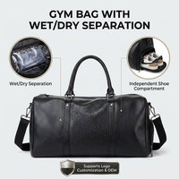 Sac de sport imperméable grande capacité avec compartiment sec/humide, personnalisable avec logo, sac de voyage week-end grande capacité pour hommes