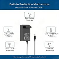 Adaptateur d'alimentation MYIXI 36 48w 45watt Dc5v, alimentation AC/DC 12v 42w 3.5a, type C vers type C avec câble noir