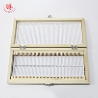 Microscope Slide Storage Wooden Box 50pcs