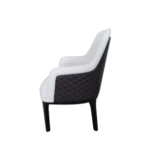 <span class=keywords><strong>Silla</strong></span> de Comedor Moderna, Elegante y de Lujo en Blanco y Negro para Hotel o Cafetería, con <span class=keywords><strong>Patas</strong></span> de Madera y Tapicería de Cuero PU - Product Image 5