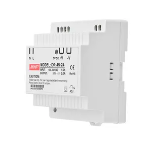 DR-45 45 Wát công nghiệp Din Rail chuyển mạch cung cấp điện đầu vào 100-240V AC đầu ra DC 5V 12V 24V 2A 4A 5A cho LED Strip CCTV