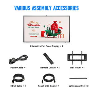Pantalla Interactiva Táctil de 75/86 Pulgadas, 4K, 40 Puntos, Panel Plano Interactivo con <span class=keywords><strong>Windows</strong></span>, Pizarra Inteligente, CE ROHS, con OPS para Aula - Product Image 6
