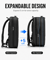 Sac à dos antivol pour ordinateur portable avec port de charge USB, sac à dos professionnel, poche RFID cachée, compartiment antichoc pour ordinateur portable 15,6 pouces