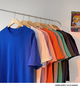T-shirt unisexe surdimensionné en coton 100% tricoté lourd de haute qualité 230 g/m², nouveau design OEM, impression sérigraphique personnalisée du logo. - Product Image 2