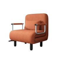 Sofá Cama Individual Plegable Convertible Contemporáneo con Función Extraíble, Conjunto Moderno de Tela y Metal para Sala de Estar