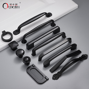 China Supply Classic 128mm <strong>Black</strong> Sets Furniture Kitchen Zinc Alloy Cabinet Handle and <strong>Knobs</strong> - Product Image 4