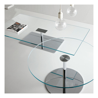 Cubierta de Mesa Redonda de Vidrio Templado Sólido Transparente de 8 mm y 10 mm para Uso Industrial y Hotelero