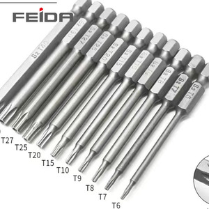 Juego de puntas de destornillador industrial FEIDA S2, 150mm, hexágono, flor de ciruelo hueca, acero alargado, cabeza de tornillo <span class=keywords><strong>Torx</strong></span> cuadrada cromada - Product Image 3