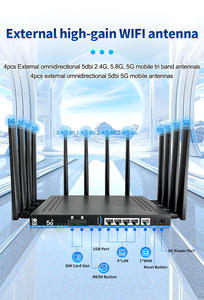 Neue 5G-<span class=keywords><strong>Router</strong></span>-Dual-SIM-Karte WiFi7 Dualband 2.5G & <span class=keywords><strong>5</strong></span>.8G 7200ax DDR4 1GB Enterprise QoS VPN-Firewall 2.5G WAN Gigabit LAN VoIP WEP - Product Image 2