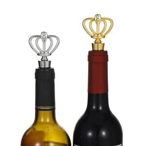 Creative <b>Wine</b> Bottle Stopper Gold And Silver Zinc Alloy Crown Design For Preservation Sealing Parties Weddings - Product Image 2