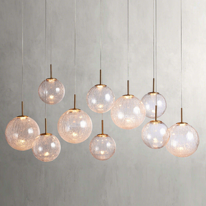 Luminária Moderna para Villa, Luminária Pendente de Vidro Bolha Clara, Base E12, Decoração para Casa, Lustre LED - Product Image 1