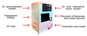 <span class=keywords><strong>Distributore</strong></span> <span class=keywords><strong>Automatico</strong></span> con Pagamento Carta di Credito per Gelato, Caffè, Bevande e Cibo, Modello Smart 2021Y - Product Image 6