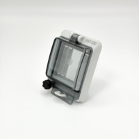 Boîte de distribution étanche transparente HD-03A IP67 avec serrure, interrupteur MCB, couvercle, utilisation industrielle en extérieur, tension nominale 125V
