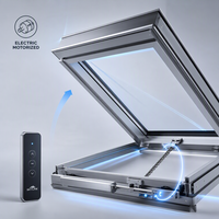 Verrière Fenêtre de Toit Électrique Verticale Aluminium Rupture Pont Thermique Double Vitrage Ventilée Efficace Énergétique