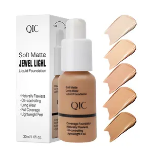 Krim Bb pengendali minyak Matte kuat lembut, Concealer cair, Foundation terlaris dari pabrik