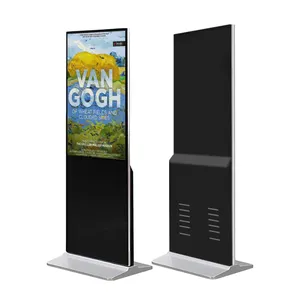 Écran tactile en option android interactif vertical full hd debout au sol lcd affichage publicitaire affichage publicitaire vidéo