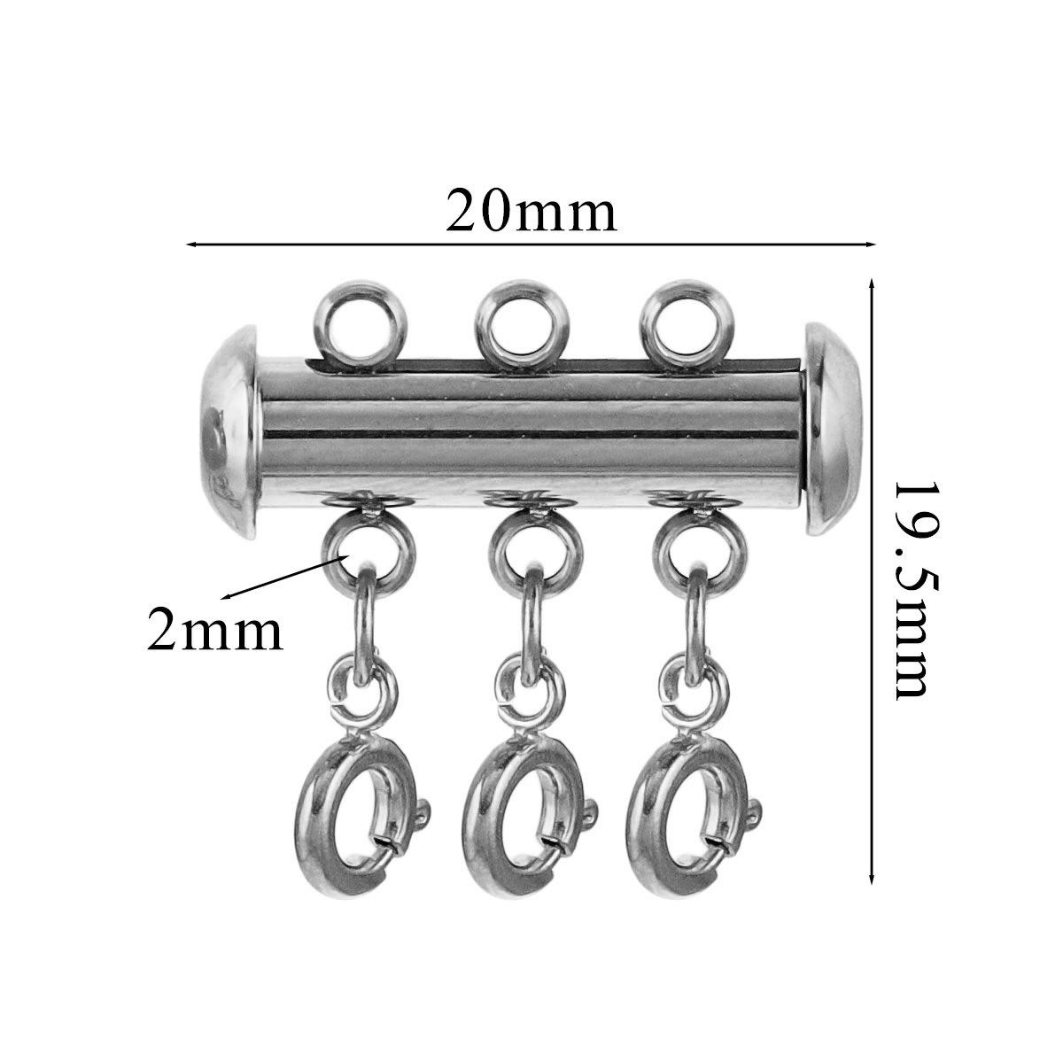 Boucle à ressort en acier 6mm-3 trous