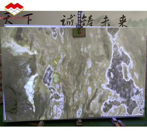 Dalle de marbre <span class=keywords><strong>Fundi</strong></span> White Green Onyx Vine, 18 mm d'épaisseur, surface polie, pour comptoir de cuisine, îlot de salle à manger de villa - Product Image 3
