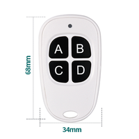 Télécommande universelle RF longue portée pour porte de garage, code clonable 315 433,92 MHz, étanche DC6V
