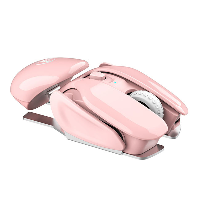 Mouse for Laptop Rechargeable Computer Wireless Mouse 1600 DPI USB Receiver PC Gaming Mice for Kid Girl Gift Pink Gaming Mouse