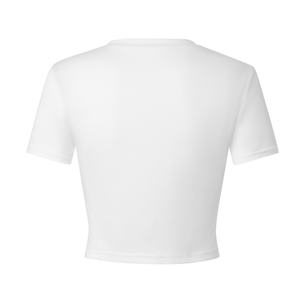 Viviblook Z329TP02 été Streetwear décontracté lettre imprimer haut court hauts pour femmes épicé fille col rond court Slim Fit haut - Product Image 2