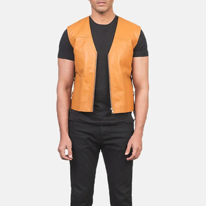 Latest Design Best Quality Winter <b>Men</b> <b>Leather</b> <b>Vest</b> Windproof Eco-Friendly Outdoor Activities Wholesale Price Custom Colors - Product Image 6