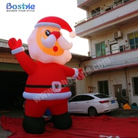 Grand modèle gonflable de Père Noël en dessin animé pour la publicité extérieure, décorations de Noël gonflables