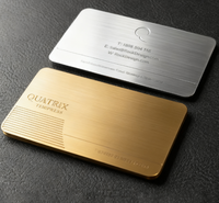 Offre spéciale Carte de visite en métal brossé en acier inoxydable découpée à l'emporte-pièce Isolerat Carte en métal à puce Nfc Carte de visite en métal
