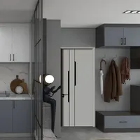 आधुनिक सिंगल, डबल बेडरूम रसोई बाथरूम Melamine MDF डब्ल्यूपीसी पीवीसी आंतरिक ठोस लकड़ी लकड़ी के दरवाजे