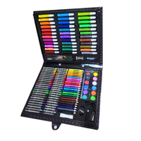 150 pièces, coffret en bois pour enfants, ensemble de dessin et de coloriage pour enfants, papeterie