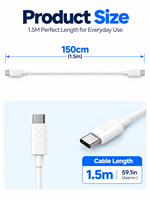 Kabel Tipe C Ke Tipe C 240W 5Gbps Kabel USB-C Transfer Data Pengisian Cepat Kabel Pengisi Daya Aman Tahan Lama untuk Ponsel Tablet Laptop