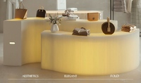 Présentoir pliable élégant en papier kraft avec éclairage pour salon, chambre à coucher, meubles gain de place, exposition commerciale