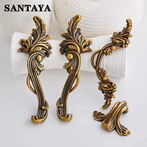 ヨーロッパの高級ヴィンテージコーヒー色の家具ハンドル、クラシックなワードローブ、キッチンキャビネット、引き出し、バードアノブ、ドレッサー、寝室用 - Product Image 1