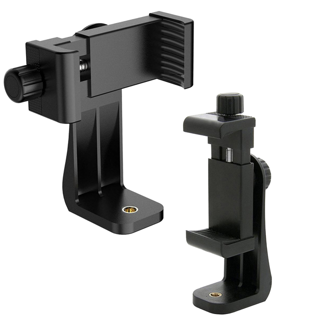 Universal Flexible Cell Phone Clamp Adapter New Screw Adjustable Holder for 5.5-10.5 Inch Smartphones Tripod Mount Accessory