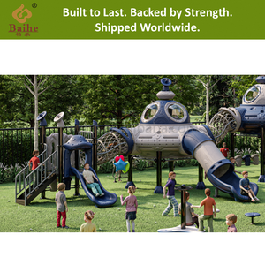 बेहे स्पेस ufo श्रृंखला बच्चों के आउटडोर प्लेग्राउंड स्लाइड प्लास्टिक सामग्री अनुकूलित रंग पिछवाड़े उपकरण - Product Image 4