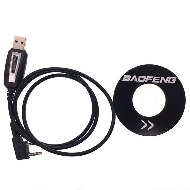 Drop USB Programming Cable Data with CD for Baofeng UV-5R BF-66S BF-777S 888S UV-B5 UV-B6 Radio Support Window XP WIN7 Vista