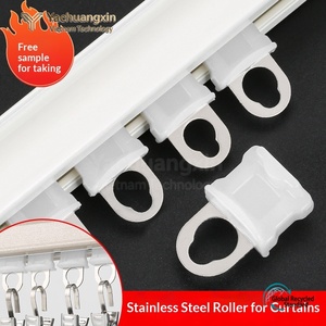 Clip de positionnement de fenêtre en plastique avec anneau métallique pour accessoires de rail de rideau - Product Image 6