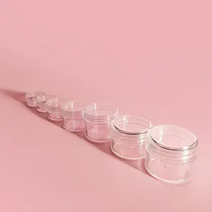 3g 5g 10g 15g 20g Plastic PS Facial Cream Container Mini Sample Jar Cosmetic Eye Cream Jar