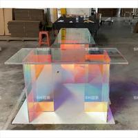 Moderner Wohnzimmer-Möbel Regenbogen-Esstisch Schlafzimmer-Schreibtisch Rechteckiger Büro-Acryl-Tisch