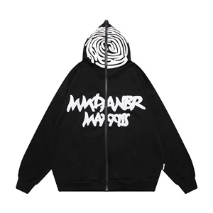 Sudaderas con capucha con cremallera completa para hombre de alta calidad, sudaderas de cara completa personalizadas para niños, venta al por mayor, estampados de talla grande para la temporada de otoño - Product Image 2