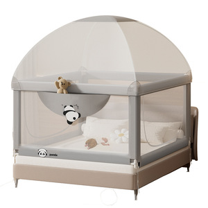 Barrière <span class=keywords><strong>de</strong></span> <span class=keywords><strong>lit</strong></span> bébé Piggy the Great avec moustiquaire, style Tipi A9, protection anti-chute pour <span class=keywords><strong>lit</strong></span> bébé, 1,1 m - Product Image 1