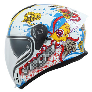 Thiết kế cá nhân ống kính lớn 3C, mũ bảo hiểm xe máy đầy đủ khe cắm, dễ uống nước, nói và ăn - Product Image 3