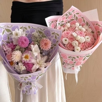 Papier d'emballage pour fleurs imperméable LUCIA 56*56cm, fournitures d'emballage pour bouquets, matériel d'emballage pour bouquets LF160731