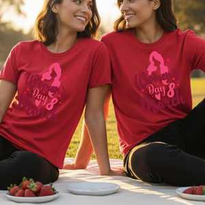 Maglietta grafica da donna a maniche corte, 100% cotone, girocollo, con stampa femminista, casual - Product Image 3