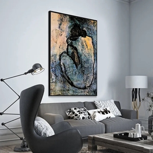 Obras de Arte Abstracto, Mujer <span class=keywords><strong>Guernica</strong></span>, Póster de Arte Lineal, Pintura al Óleo, Impresión de Pintura al Óleo para Pared, Decoración del Hogar, Patrón Decorativo - Product Image 2